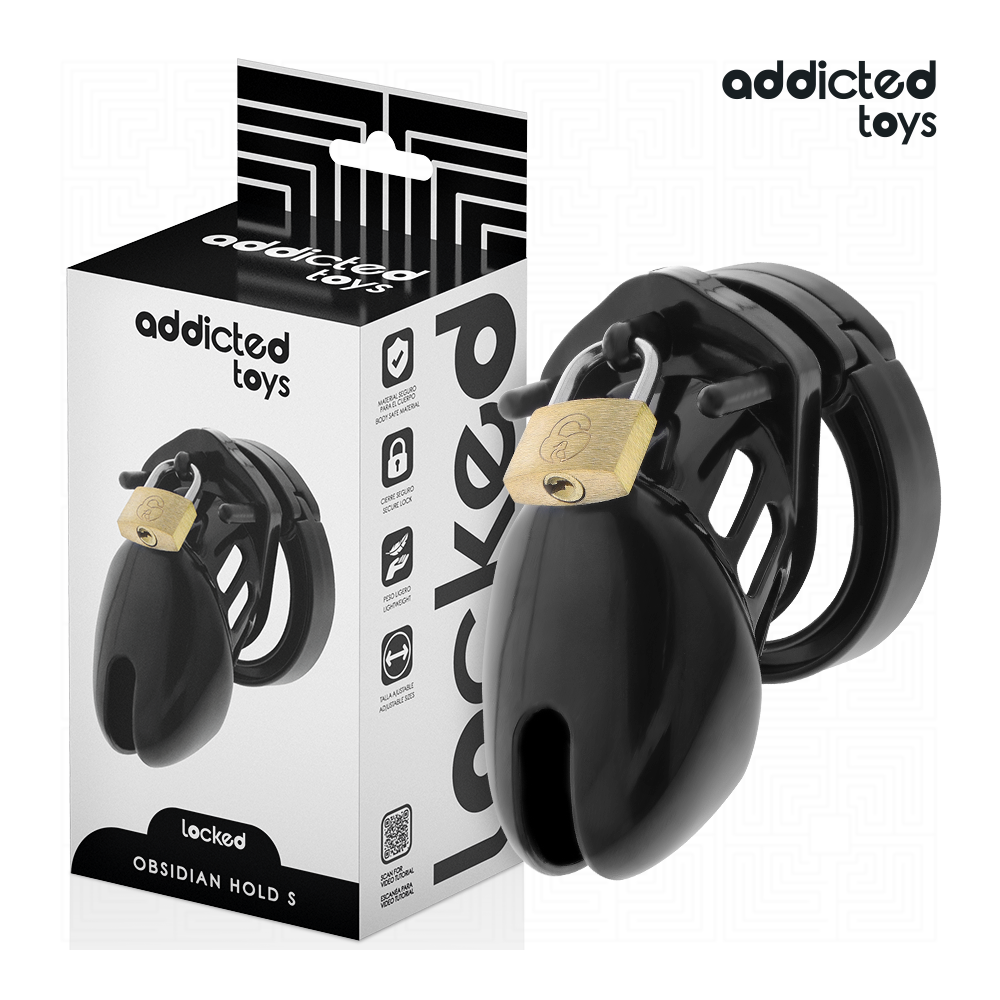 ADDICTED TOYS LOCKED - CAGE À PÉNIS OBSIDIAN HOLD TAILLE S