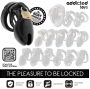 ADDICTED TOYS LOCKED - GAIOLA DE PÊNIS DE OBSIDIANA TAMANHO S