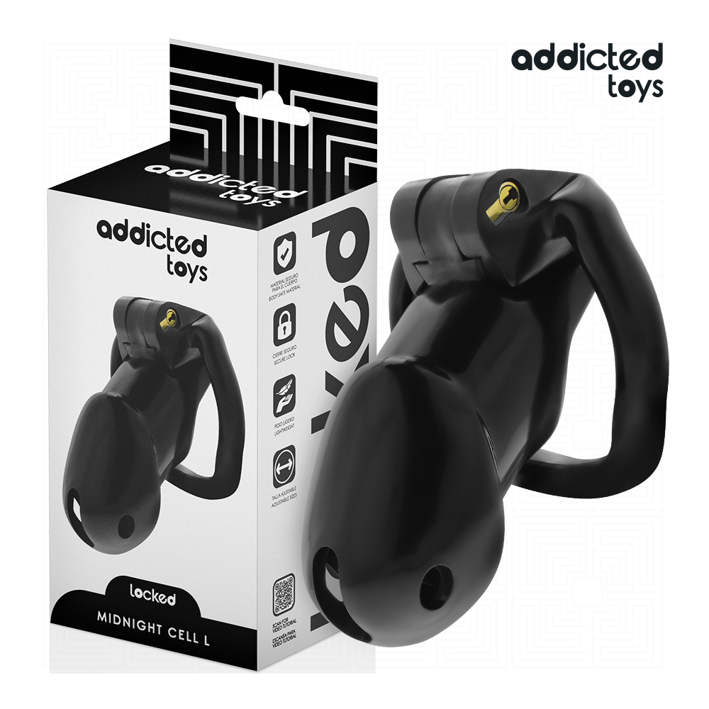 ADDICTED TOYS LOCKED - MINDNIGHT CELL PENISKÄFIG GRÖSSE L