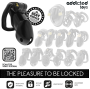 ADDICTED TOYS LOCKED - MINDNIGHT CELL PENIS CAGE SIZE L
