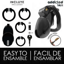ADDICTED TOYS LOCKED - GAIOLA DE PÊNIS CELL MINDNIGHT TAMANHO S 4.8 CM