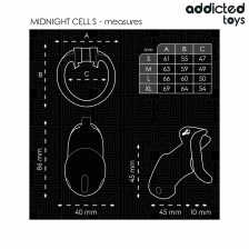 ADDICTED TOYS LOCKED - MINDNIGHT CELL CAGE À PÉNIS TAILLE S