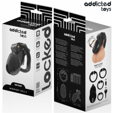 ADDICTED TOYS LOCKED - GAIOLA DE PÊNIS CELL MINDNIGHT TAMANHO S 4.8 CM