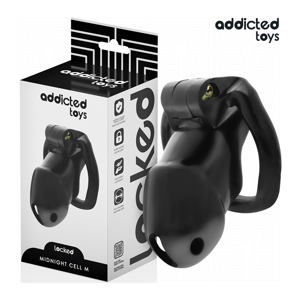 ADDICTED TOYS LOCKED - MINDNIGHT CELL CAGE À PÉNIS TAILLE M