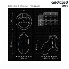 ADDICTED TOYS LOCKED - MINDNIGHT CELL CAGE À PÉNIS TAILLE M
