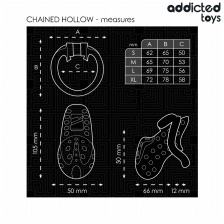 ADDICTED TOYS LOCKED - CHAINED HOLLOW PENIS CAGE 10.5 CM