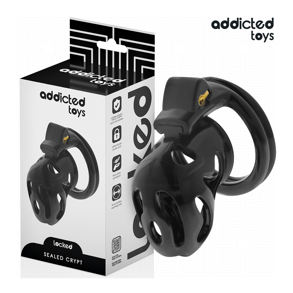 ADDICTED TOYS LOCKED - GAIOLA DE PÊNIS CRYPT SELADA 8 CM