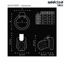 ADDICTED TOYS LOCKED - CAGE À PÉNIS SILENCIEUSE 7,5 CM