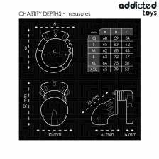 ADDICTED TOYS LOCKED - GAIOLA PARA PÊNIS CHASTITY DEPHHS 7,5 CM