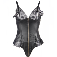 QUEEN LINGERIE - TEDDY AVEC FERMETURE ÉCLAIR L/XL