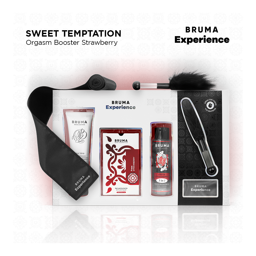 BRUMA XPERIENCE - KIT TENTAZIONE DOLCE ALLA FRAGOLA CON POTENZIATORE DI ORGASMO