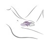 ROCKS- OFF - GLO- GIRL PURPLE RABBIT VIBRATOR