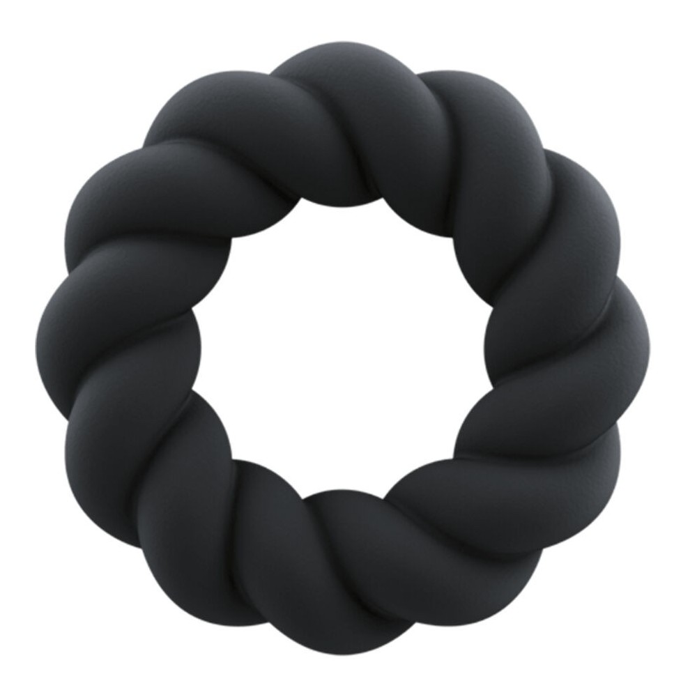 ROCKS-OFF - ANELLO MASTURBATORE TWIST IN SILICONE NERO