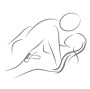 ROCKS-OFF - ANNEAU DE MASTURBATION EN SILICONE NOIR TWIST