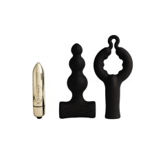 ROCKS-OFF - PETITE SENSATIONS BUBBLES PLUG ANAL VIBRADOR PRETO