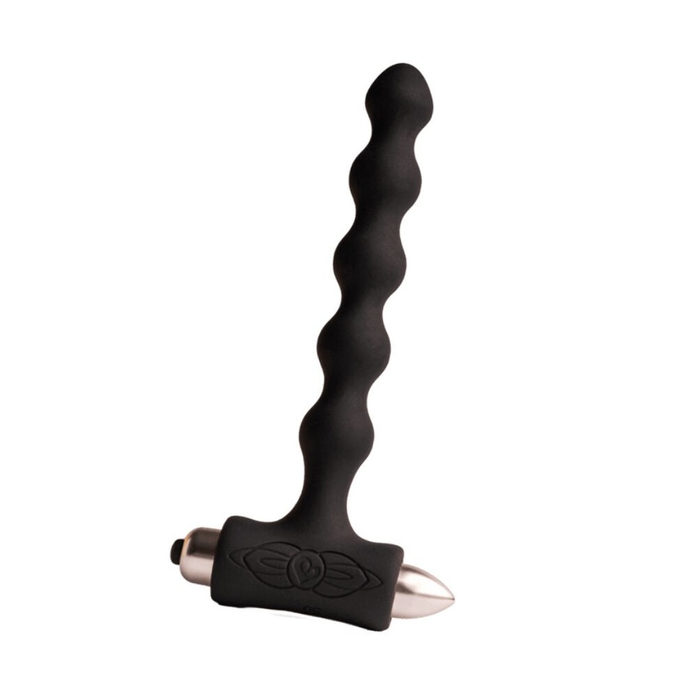 ROCKS-OFF - PETITE SENSATIONS PEARLS PLUG ANALE VIBRATORE NERO