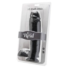 GET REAL - DILDO 25,5 CM COM BOLAS PRETO