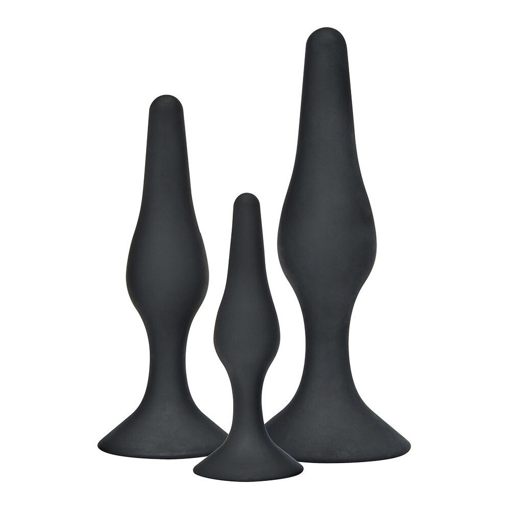 TOYJOY - ANAL PLAY CURVY COMPANIONS ANAL PLUG 3 PIECES BLACK