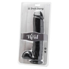 GET REAL - DILDO 28 CM WITH BALLS BLACK