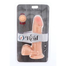 GET REAL - DILDO DE DUAL DENSIDADE PELE DE BOLAS DE 18 CM