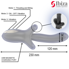 IBIZA - VIBRATORE POTENTE CON EFFETTO SPINTA E MORSO
