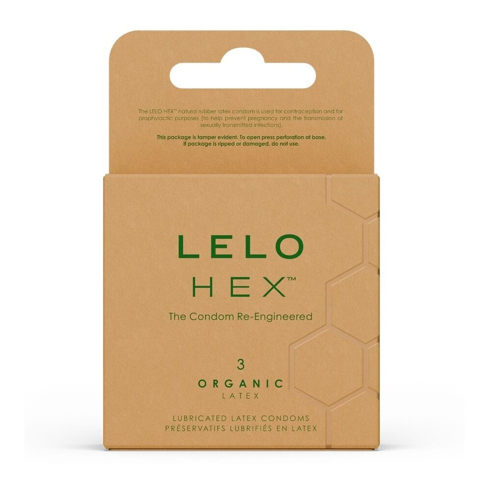 LELO - PRESERVATIVI ORGANICI HEX CONFEZIONE DA 3 UNITÀ