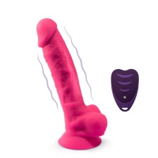 SILEXD - MODELO DE PÊNIS REALISTA 18 ROSA VIBRAÇÃO + CONTROLE REMOTO LRS