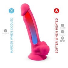 SILEXD - MODELO DE PÊNIS REALISTA 18 ROSA VIBRAÇÃO + CONTROLE REMOTO LRS