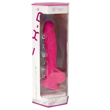 SILEXD - MODELO DE PÊNIS REALISTA 18 ROSA VIBRAÇÃO + CONTROLE REMOTO LRS