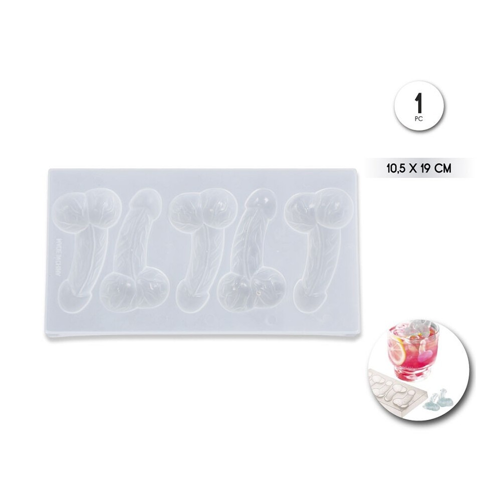 DIABLO PICANTE - MOULE À GLACE EN FORME DE PÉNIS 5 CAVITÉS