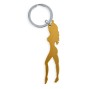 DIABLO PICANTE - SCHLÜSSELANHÄNGER MIT WEIBLICHER SILHOUETTE IN GOLDFARBE MIT BIERÖFFNER