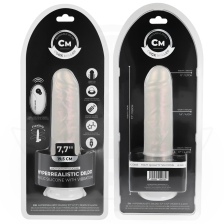 COCK MILLER - GODE AVEC VENTOUSE, LUMIÈRES ET VIBRATIONS AVEC TÉLÉCOMMANDE BLANC 19,5 CM