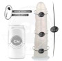 COCK MILLER - DILDO COM VENTOSA, LUZES E VIBRAÇÃO COM CONTROLE REMOTO BRANCO 21,5 CM