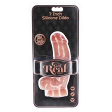 GET REAL - GODE EN SILICONE 18 CM AVEC BALLES PEAU