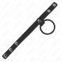 KINK - ANELLO PER PENE IN SILICONE 3,8 CM E DIVISORE PER PALLINE IN PELLE 22 X 1,5 CM