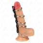KINK - 5 ANÉIS DE METAL DE 3,2 CM A 5 CM CONECTADOS POR COURO