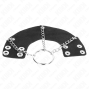 KINK - ANNEAU PÉNIS CHAÎNE 4 CM 7 CM MÉTAL AVEC CEINTURE EN CUIR