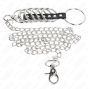 KINK - 7 PENISRINGE AUS METALL 3,8 CM BIS 5 CM VERBUNDEN MIT LEDER UND METALLKETTE 100 CM