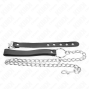 KINK - LEATHER PENIS RING WITH STRAP 21.5 X 2 CM AND METAL CHAIN 60 CM