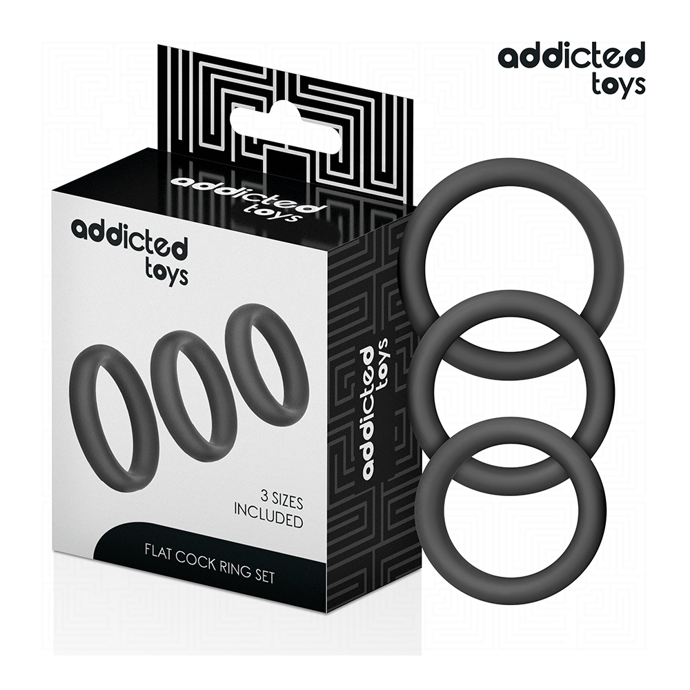 ADDICTED TOYS - LOT D'ANNEAUX PLATS EN SILICONE