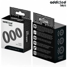 ADDICTED TOYS - CONJUNTO DE ANÉIS PLANOS DE SILICONE