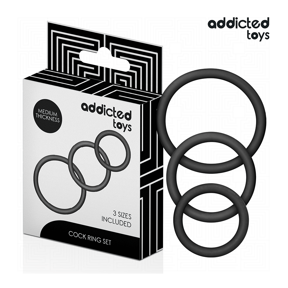 ADDICTED TOYS - LOT DE ANNEAUX EN SILICONE MODÈLE 2