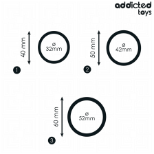 ADDICTED TOYS - CONJUNTO DE ANÉIS DE SILICONE MODELO 2