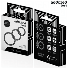 ADDICTED TOYS - LOT DE ANNEAUX EN SILICONE MODÈLE 2