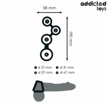 ADDICTED TOYS - PENISRING MIT TEILERN FÜR HODEN