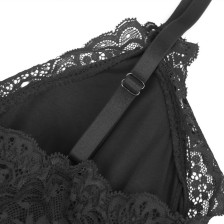 SUBBLIME - ORSACCHIOTTO CON DETTAGLI IN PIZZO FLOREALE NERO L/XL