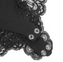 SUBBLIME - TEDDY PRETO FLORAL DETALHE DE RENDA L/XL