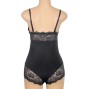 SUBBLIME - TEDDY PRETO FLORAL DETALHE DE RENDA S/M