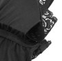 SUBBLIME - BLACK FLORAL LACE DETAIL TEDDY S/M