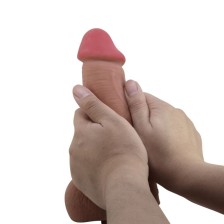 PRETTY LOVE - DILDO REALISTICO SLIDING SKIN SERIES CON VENTOSA SCORREVOLE DELLA PELLE MARRONE 23,4 CM